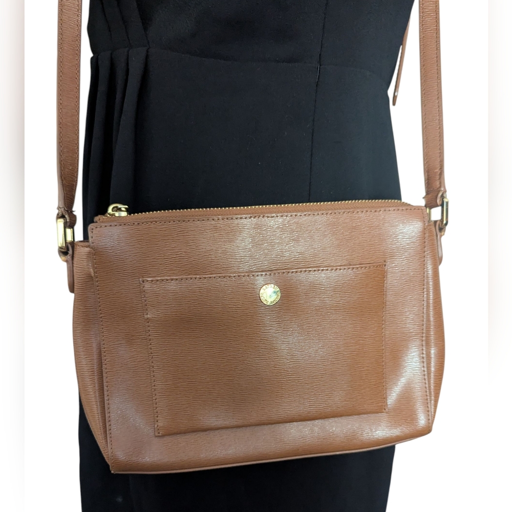 Lauren Ralph Lauren Brown Leather Crossbody/Shoulder Bag - Picture 5 of 15